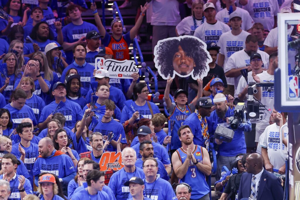 OKC fans at Game 5 of the NBA Finals