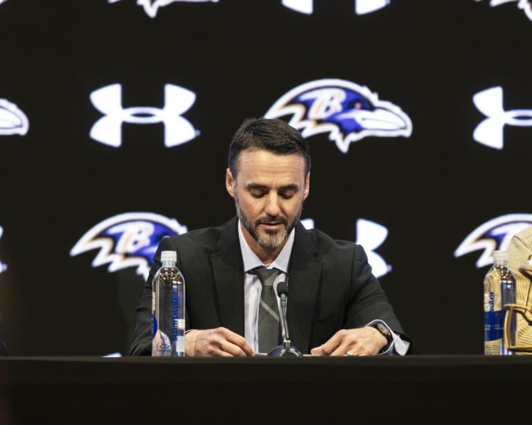 Nfl Baltimore Ravens Head Coach Jesse Minter Introductory Press Conference - Easysportz - Ravens.